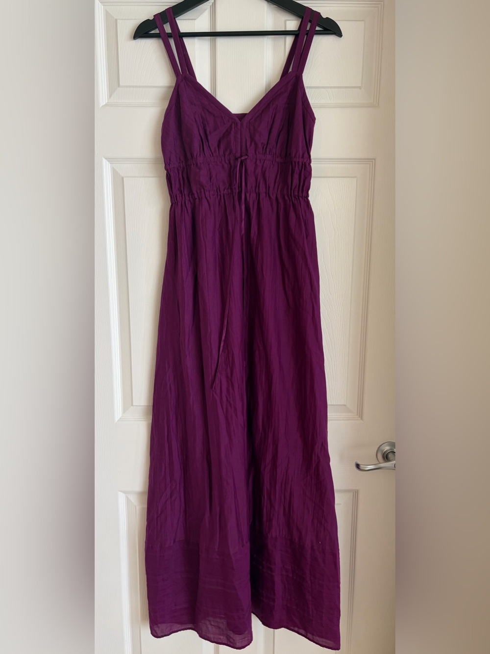 Banana Republic Purple Maxi Dress Cotton Silk Blend